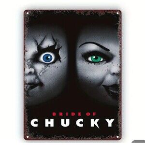 Bride of chucky metal poster‎ Old school horror wall decor